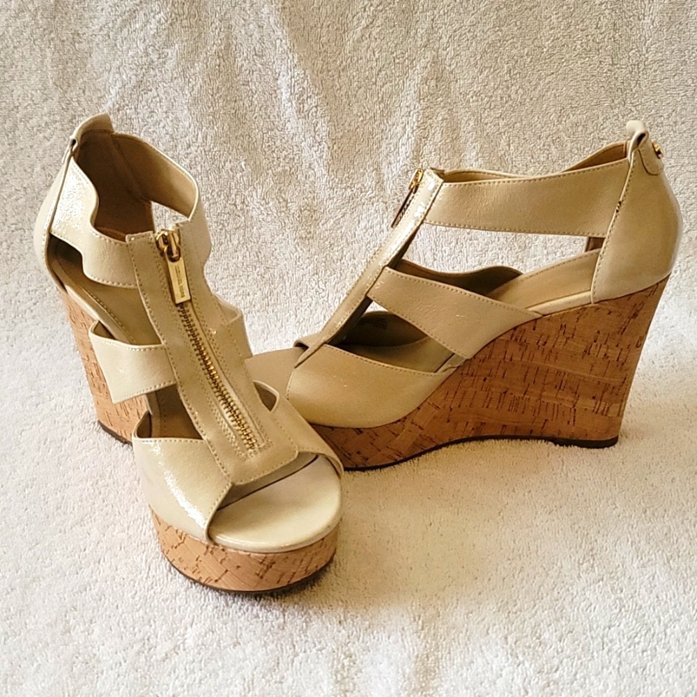 Michael Kors Damita Wedge Cork Sandal - Size 9M